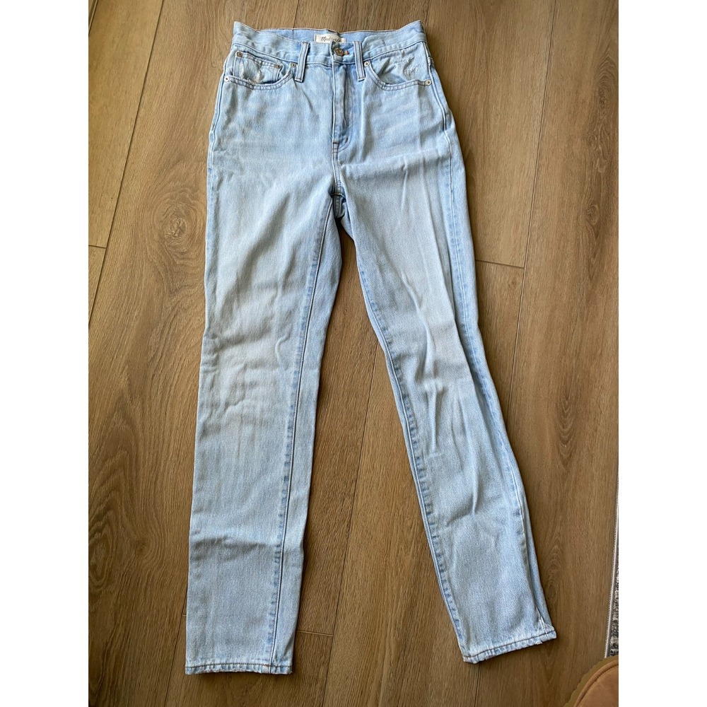 Madewell womens jeans full length classic straight 24 light wash